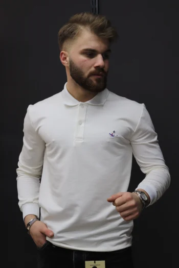 BEYMEN Beyaz Kumaş Yaka Polo