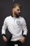 GANT Beyaz Yarım Fermuar Triko