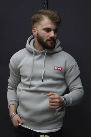 LEVİ'S Gri Sırt Baskılı Kapüşonlu Sweatshirt