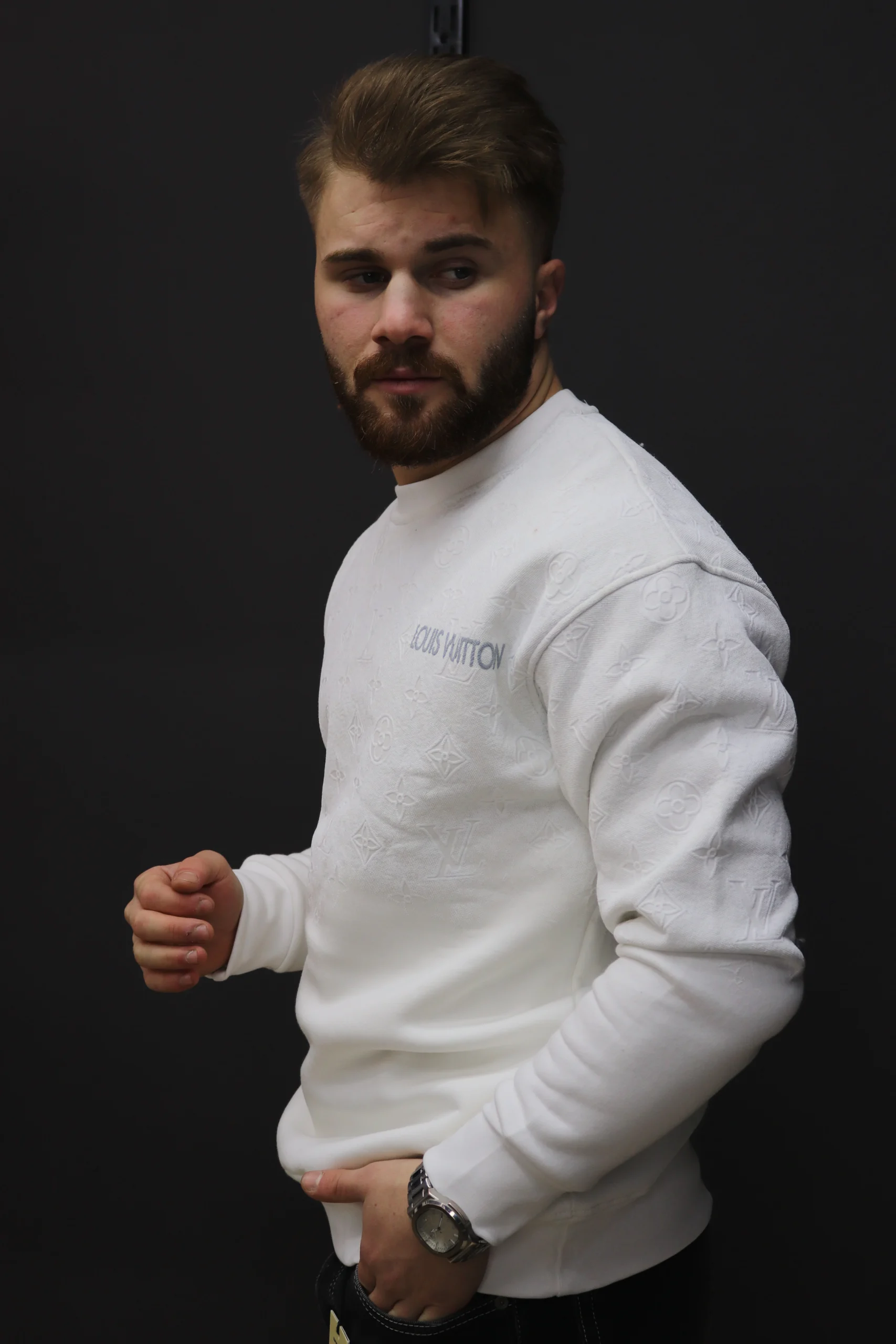 LV Baskı bisiklet yaka sweat (8)