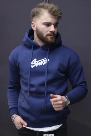 PULL & BEAR Lacivert Kapüşonlu Sweat