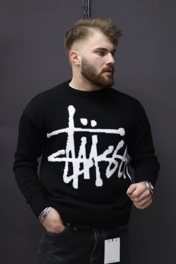 Baskılı Kumaş Triko Siyah